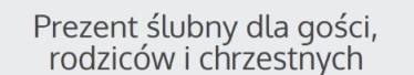 pamiątka na wesele